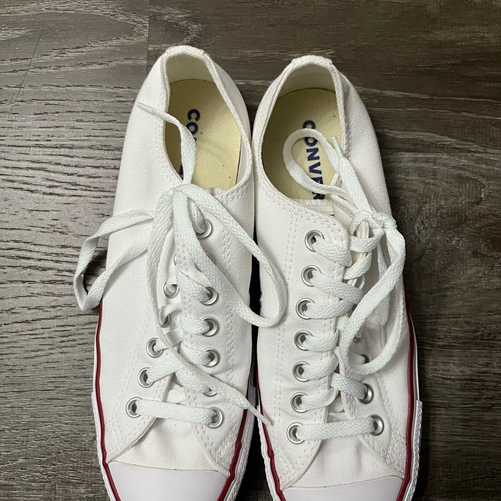Converse White Lace-Up Sneakers
